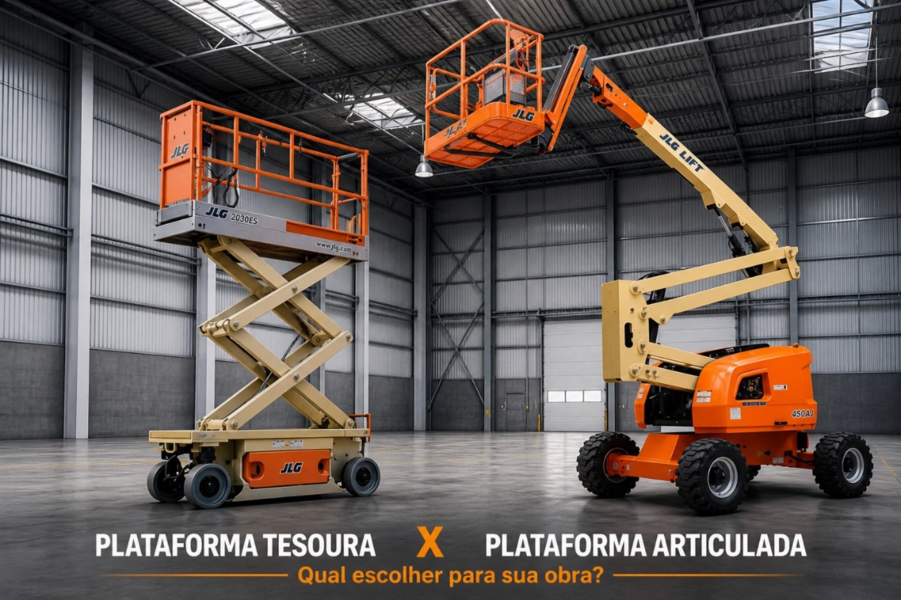Plataforma Tesoura ou Articulada: Qual Escolher para Sua Obra em 2026?