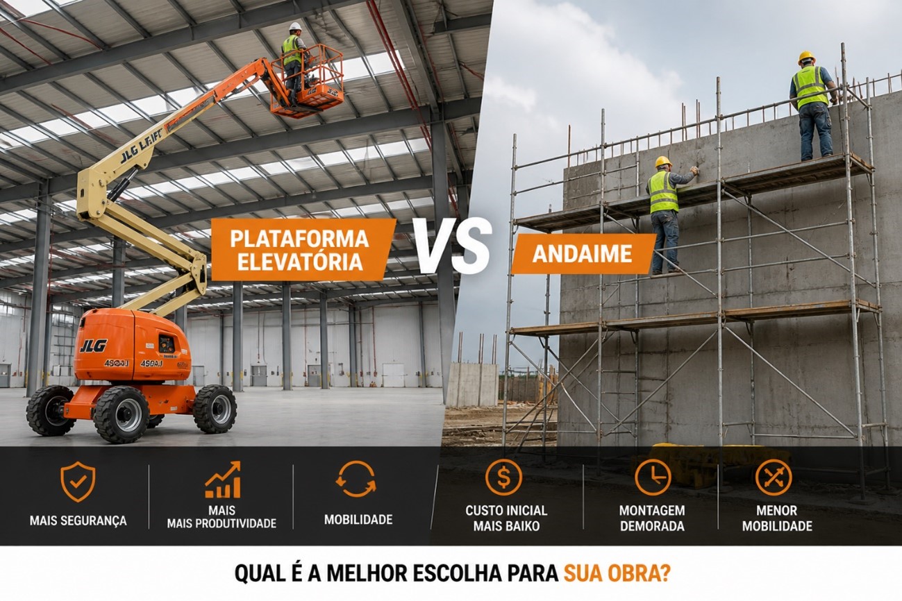 Quando Usar Plataforma Elevatória em vez de Andaime? (Guia Completo 2026)